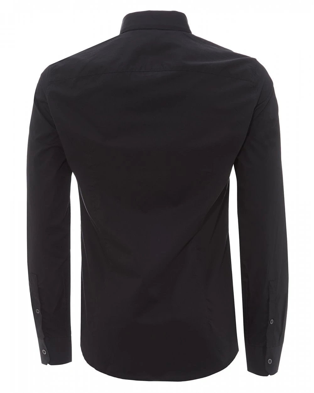 Emporio Armani Mens Black Removable Collar Logo Shirt 4 Emporio Armani Mens Black Removable Collar Logo Shirt - Image 2