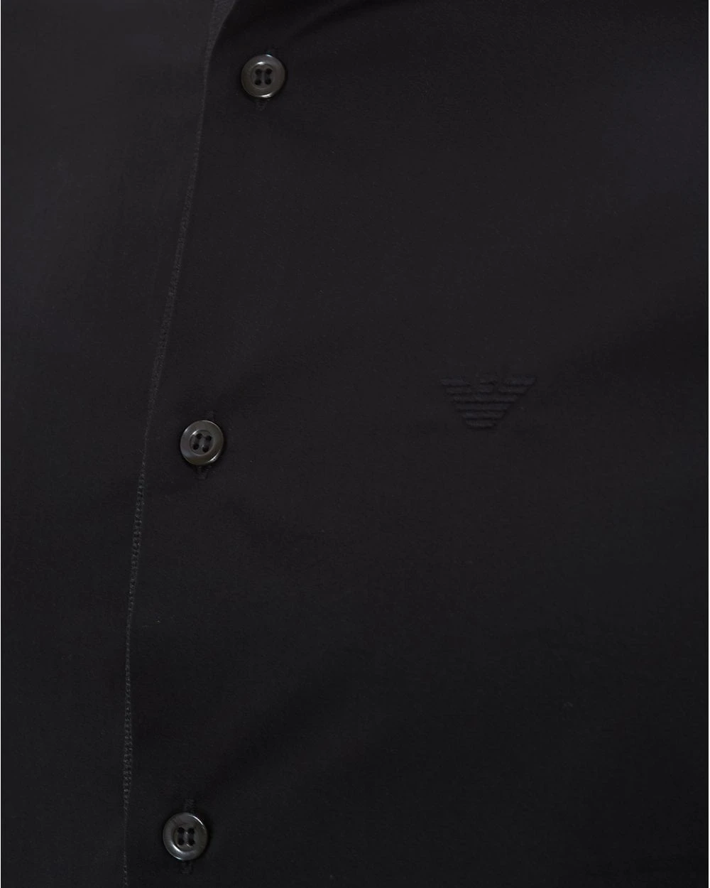 Emporio Armani Mens Black Removable Collar Logo Shirt 5 Emporio Armani Mens Black Removable Collar Logo Shirt - Image 3
