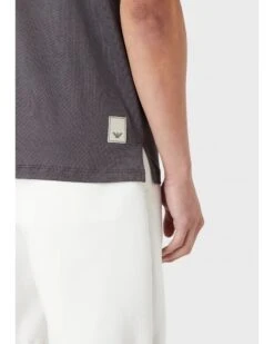Emporio Armani Mens Grey Travel Essentials Tencel Blend Jersey Polo Shirt -Boszz Clothing Shop emporio armani mens grey travel essentials tencel blend jersey polo shirt p42980 262740 zoom