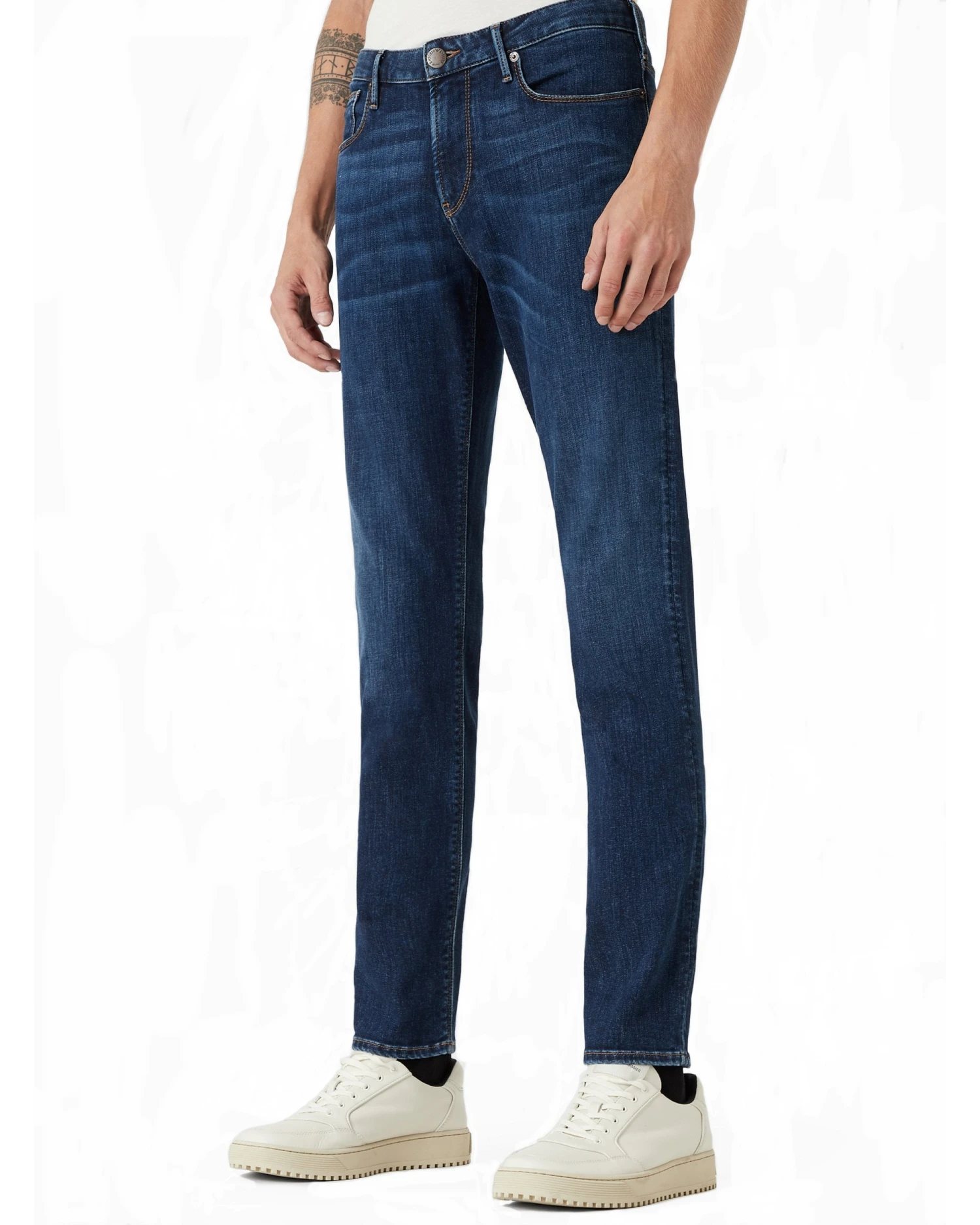 Emporio Armani Mens J06 Silver Eagle Slim Fit Jean Dark Whisker 3 Emporio Armani Mens J06 Silver Eagle Slim Fit Jean Dark Whisker