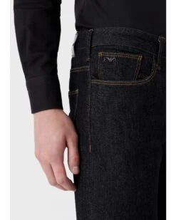Emporio Armani Mens J06 Slim Fit Embroidered Eagle Jeans, Dark Wash Denim -Boszz Clothing Shop emporio armani mens j06 slim fit embroidered eagle jeans dark wash denim p41741 255942 zoom