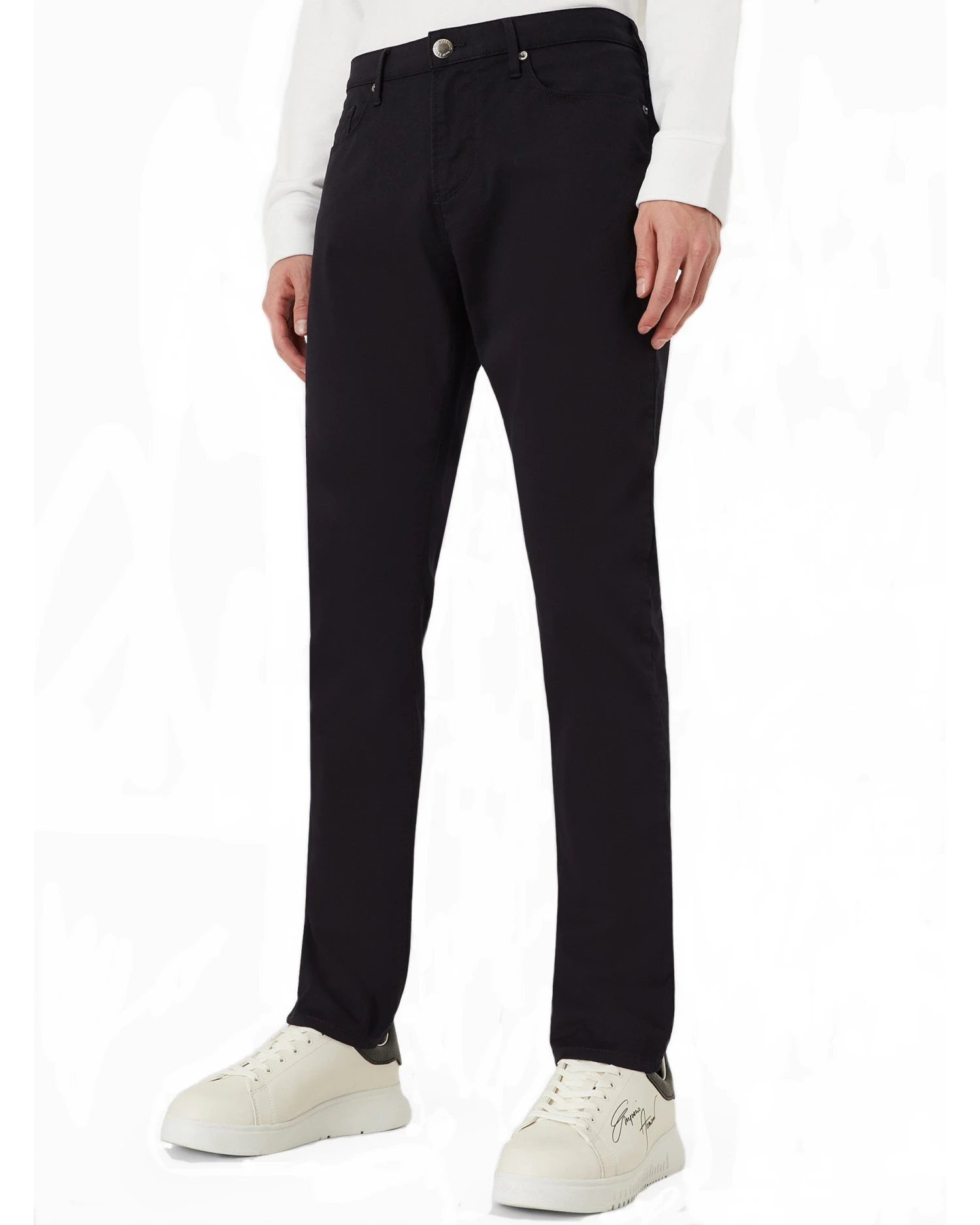 Emporio Armani Mens J06 Slim Fit Stretch Gabardine Jeans Navy 3 Emporio Armani Mens J06 Slim Fit Stretch Gabardine Jeans Navy