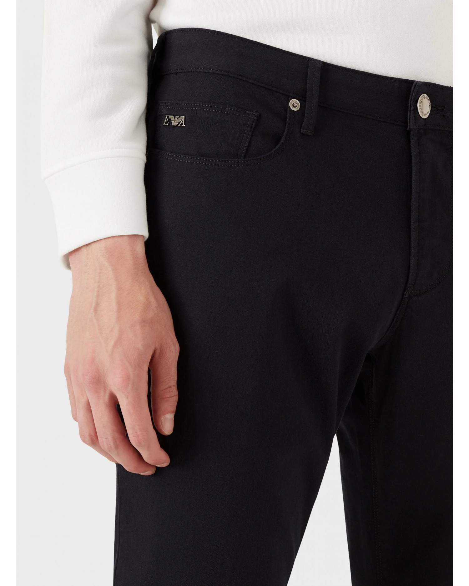 Emporio Armani Mens J06 Slim Fit Stretch Gabardine Jeans Navy 5 Emporio Armani Mens J06 Slim Fit Stretch Gabardine Jeans Navy - Image 3