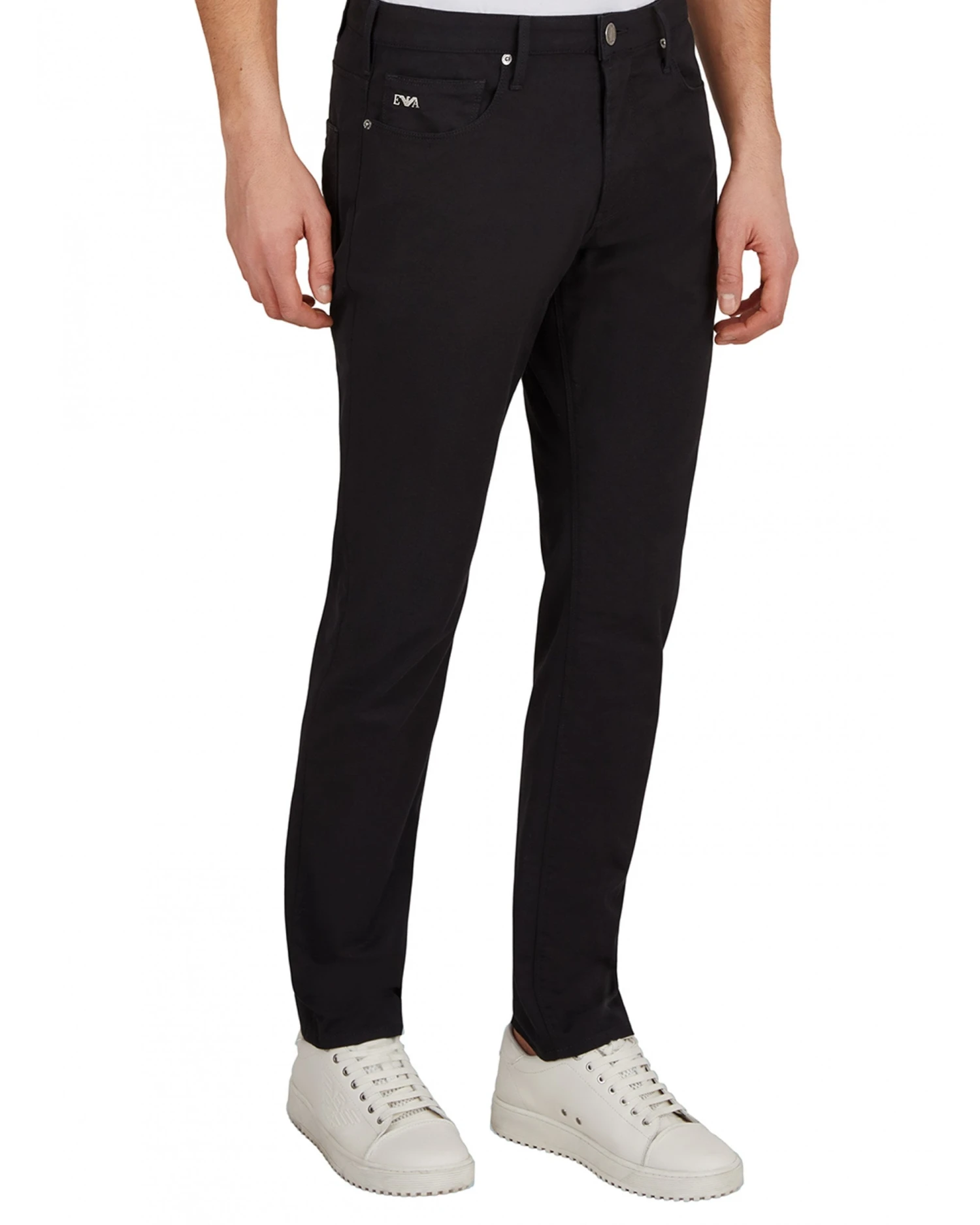 Emporio Armani Emporio Armani Mens J06 Slim Fit Stretch Gabardine Jeans Nero Black 3 Emporio Armani Emporio Armani Mens J06 Slim Fit Stretch Gabardine Jeans Nero Black