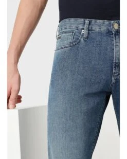 Emporio Armani Mens J06 Slim Fit Twill Comfort Denim Jeans, Light Blue Denim -Boszz Clothing Shop emporio armani mens j06 slim fit twill comfort denim jeans light blue denim p42964 262604 zoom