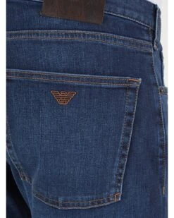 Emporio Armani Mens J45 Regular Fit Mid Whisker Jeans Dark Blue -Boszz Clothing Shop emporio armani mens j45 regular fit mid whisker jeans dark blue p44580 283559 zoom