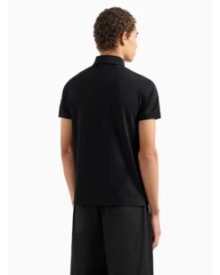 Emporio Armani Mens Jacquard Stripe Polo Shirt Black -Boszz Clothing Shop emporio armani mens jacquard stripe polo shirt black p44588 283737 zoom