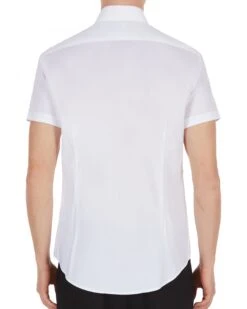 Emporio Armani Mens Poplin Short Sleeve Shirt White -Boszz Clothing Shop emporio armani mens poplin short sleeve shirt white p44595 283761 zoom