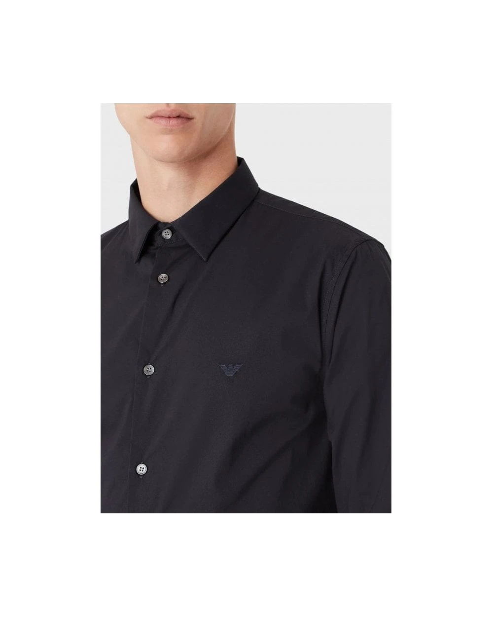 Emporio Armani Mens Stretch Logo Shirt Black 4 Emporio Armani Mens Stretch Logo Shirt Black - Image 2