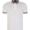 Emporio Armani Mens Tip And Tonal Polo Shirt White