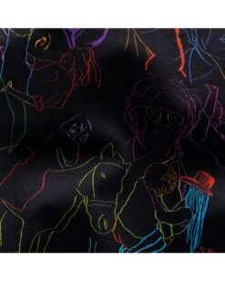 Eton Shirts Mens Black Studio 54 Neon Print Slim Fit Shirt -Boszz Clothing Shop eton shirts mens black studio 54 neon print slim fit shirt p42167 252007 zoom