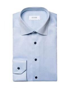 Eton Shirts Mens Contrast Detail Twill Shirt Blue -Boszz Clothing Shop eton shirts mens contrast detail twill shirt blue p44211 271208 zoom