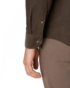 Eton Shirts Mens Dark Green Slim Fit Corduroy Shirt -Boszz Clothing Shop eton shirts mens dark green slim fit corduroy shirt p42178 251271 zoom