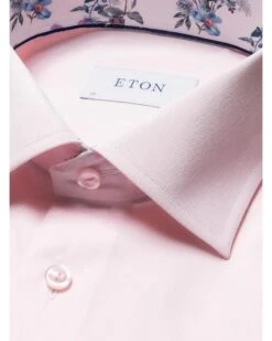 Eton Shirts Mens Floral Insert Shirt Pink -Boszz Clothing Shop eton shirts mens floral insert shirt pink p44603 280069 zoom