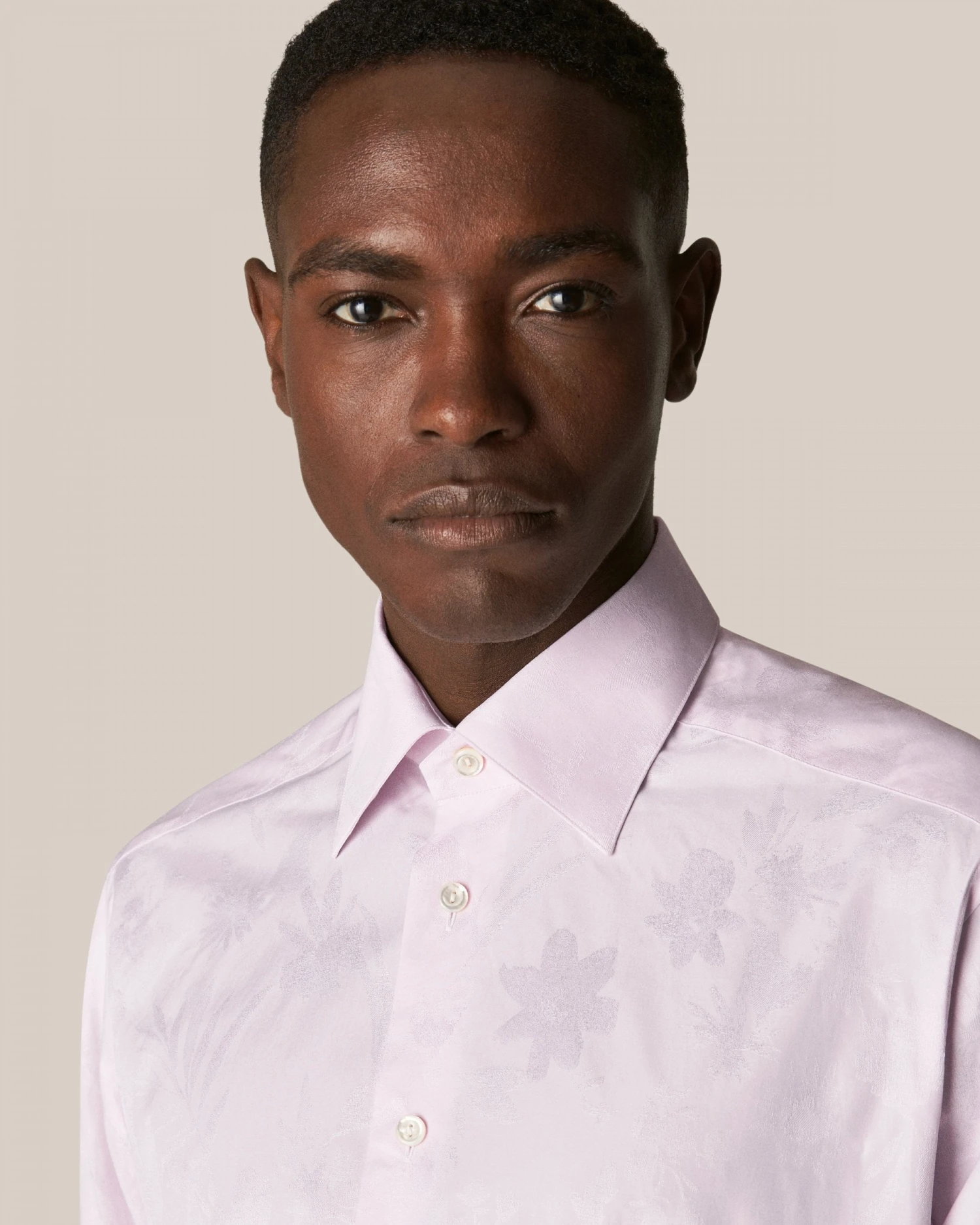 Eton Shirts Mens Floral Jacquard Shirt Pink 6 Eton Shirts Mens Floral Jacquard Shirt Pink - Image 4