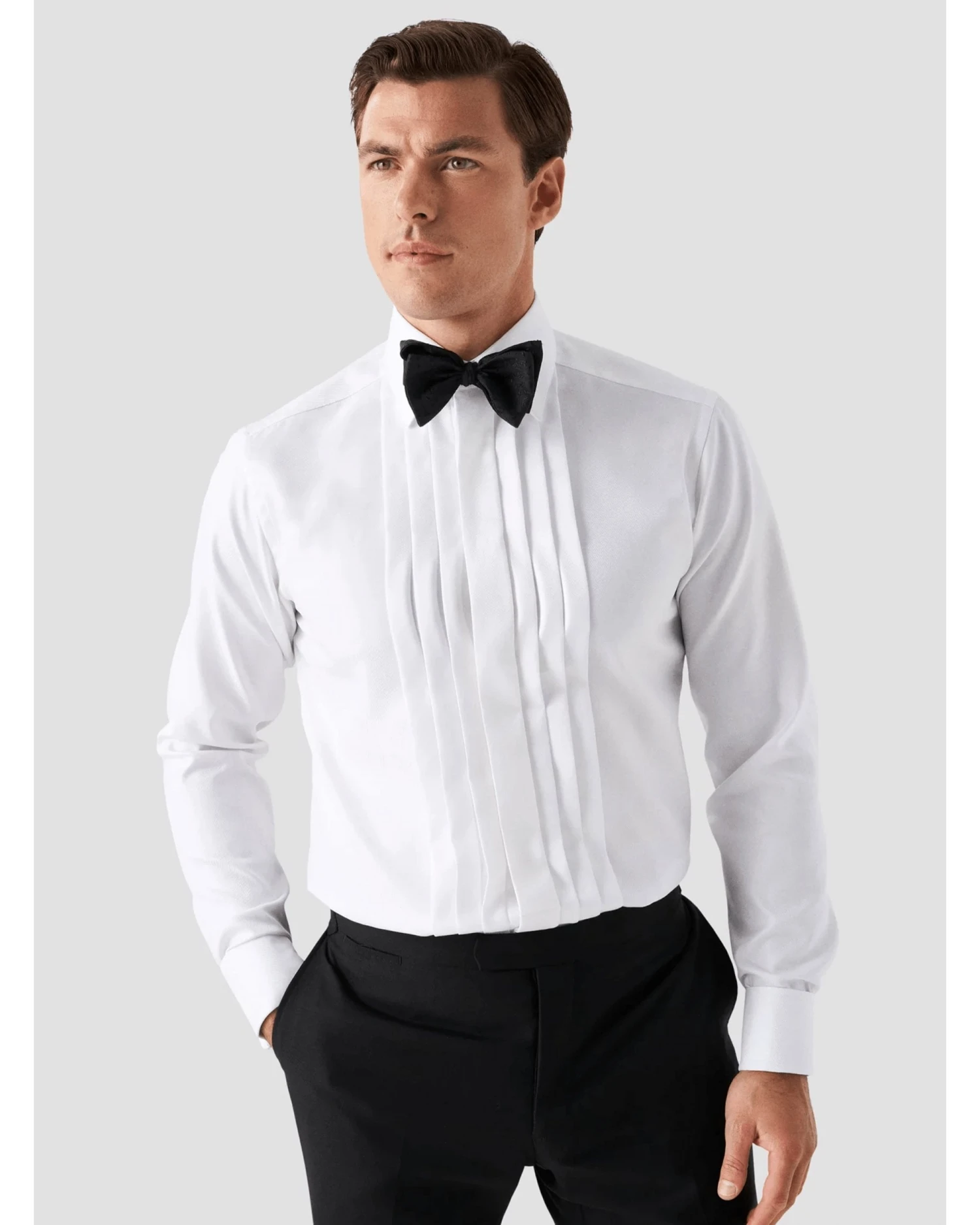Eton Shirts Mens Front Pleat Dinner Shirt White 4 Eton Shirts Mens Front Pleat Dinner Shirt White - Image 2