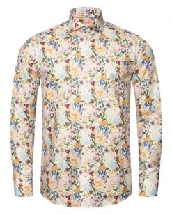 Eton Shirts Mens Graphic Floral Shirt Multicoloured