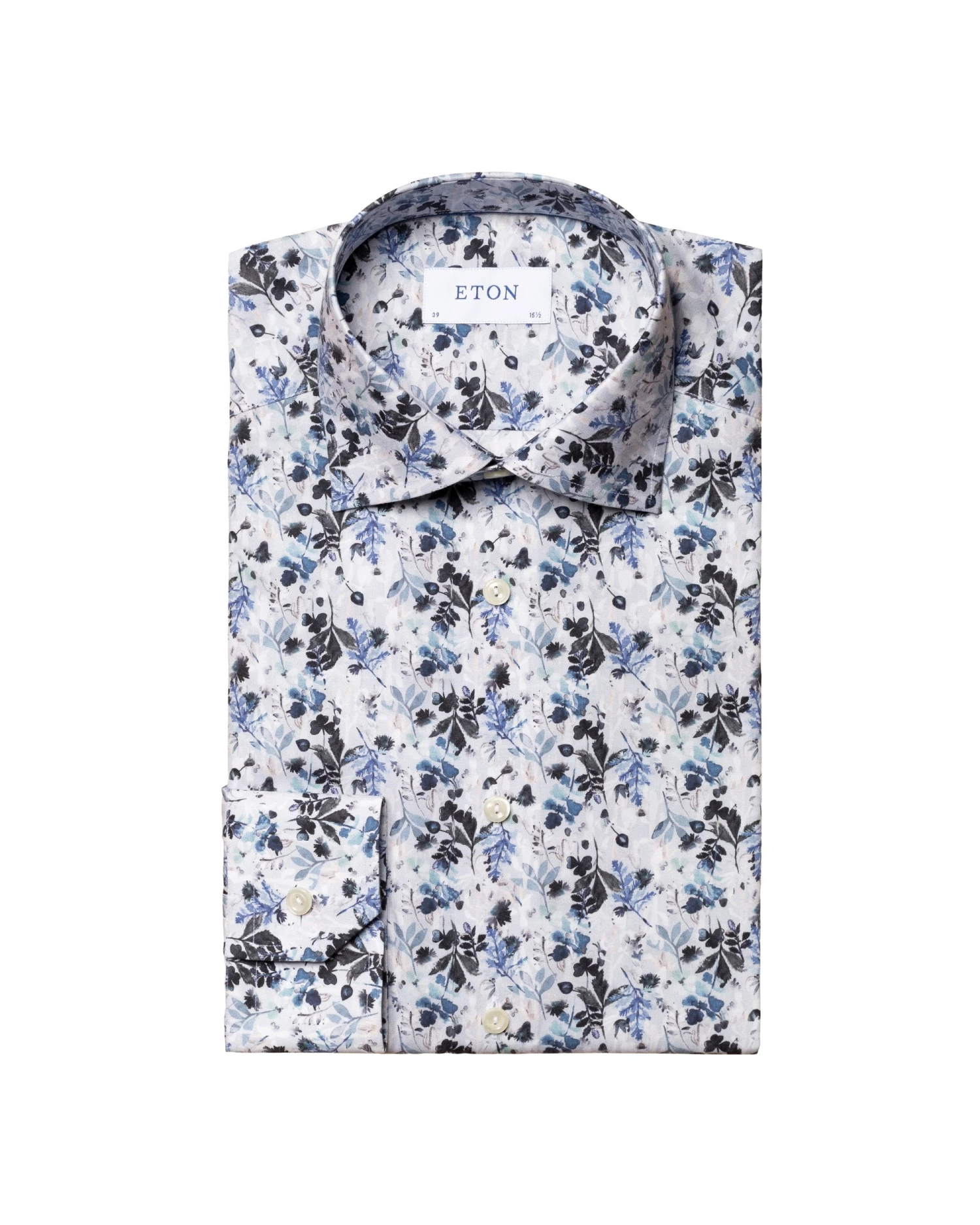 Eton Shirts Mens Light Blue/White Floral Print Shirt 9 Eton Shirts Mens Light Blue/White Floral Print Shirt - Image 7