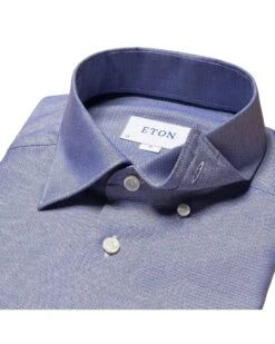 Eton Shirts Mens Lyocell Textured Stretch Shirt Dark Blue -Boszz Clothing Shop eton shirts mens lyocell textured stretch shirt dark blue p43147 266920 zoom
