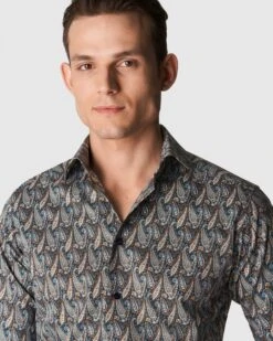 Eton Shirts Mens Navy Blue Slim Fit Paisley Twill Shirt 16 Eton Shirts Mens Navy Blue Slim Fit Paisley Twill Shirt -Boszz Clothing Shop eton shirts mens navy blue slim fit paisley twill shirt p42166 242286 zoom