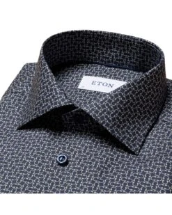 Eton Shirts Mens Navy Signature Twill Slim Fit Micro Headphones Print Shirt -Boszz Clothing Shop eton shirts mens navy signature twill slim fit micro headphones print shirt p42175 246138 zoom