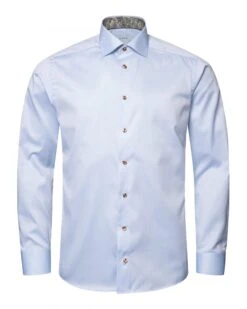 Eton Shirts Mens Paisley Detail Shirt Light Blue
