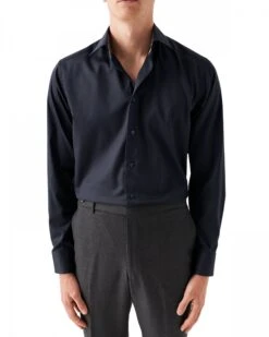 Eton Shirts Mens Paisley Detail Shirt Navy -Boszz Clothing Shop eton shirts mens paisley detail shirt navy p44164 277304 zoom