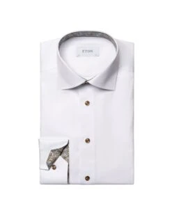 Eton Shirts Mens Paisley Detail Shirt White -Boszz Clothing Shop eton shirts mens paisley detail shirt white p44162 273463 zoom