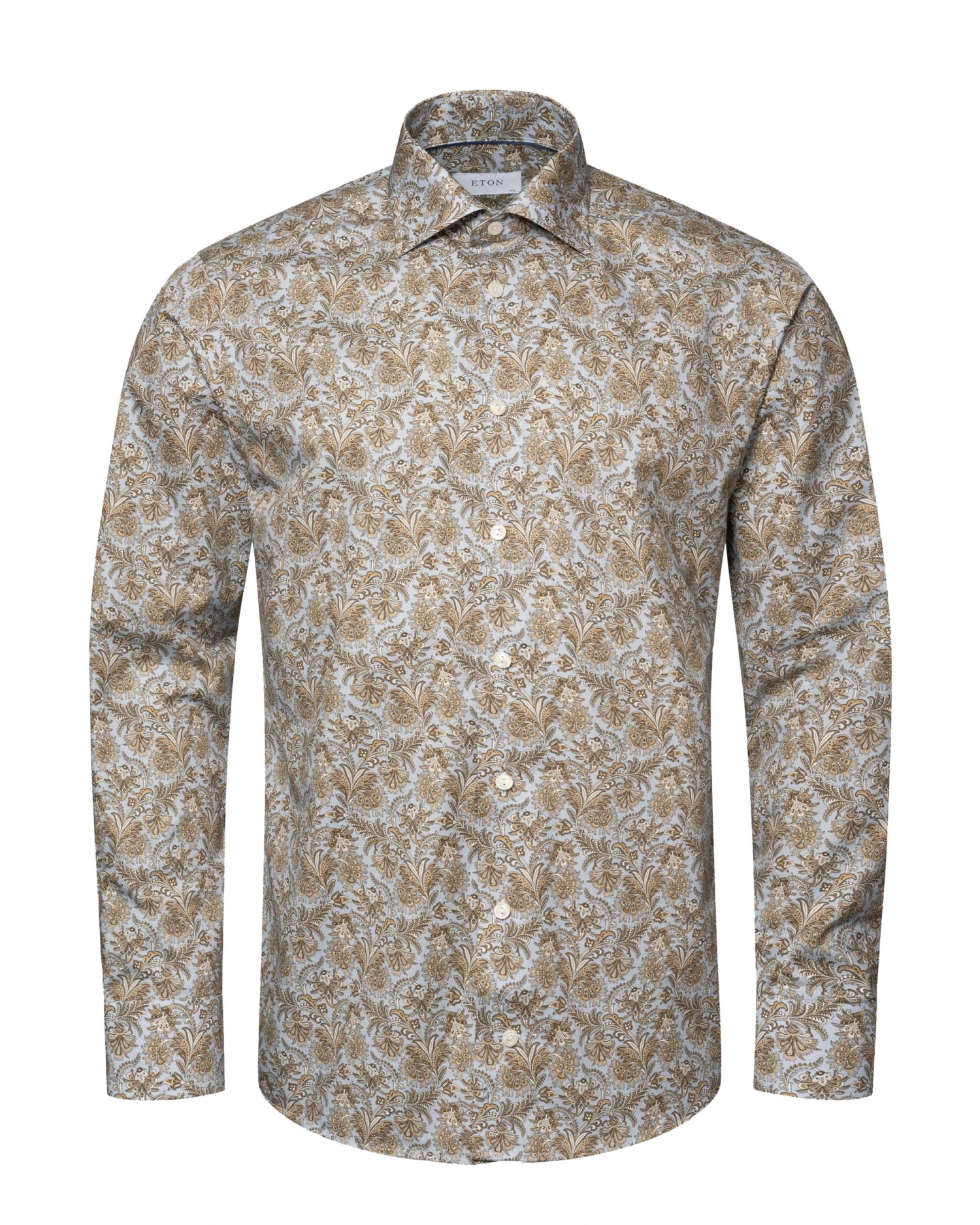 Eton Shirts Mens Paisley Pattern Shirt Brown 3 Eton Shirts Mens Paisley Pattern Shirt Brown