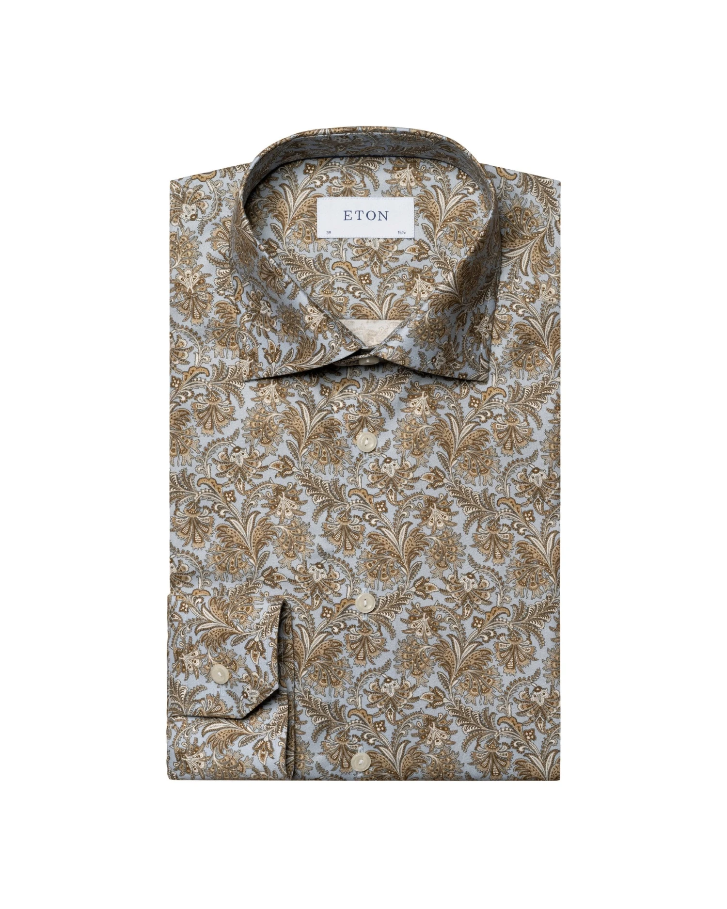 Eton Shirts Mens Paisley Pattern Shirt Brown 4 Eton Shirts Mens Paisley Pattern Shirt Brown - Image 2