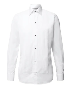Eton Shirts Mens Plisse Tuxedo Shirt White