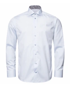 Eton Shirts Mens Signature Poplin Shirt Light Blue