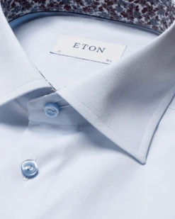 Eton Shirts Mens Signature Poplin Shirt Light Blue -Boszz Clothing Shop eton shirts mens signature poplin shirt light blue p43430 270689 image