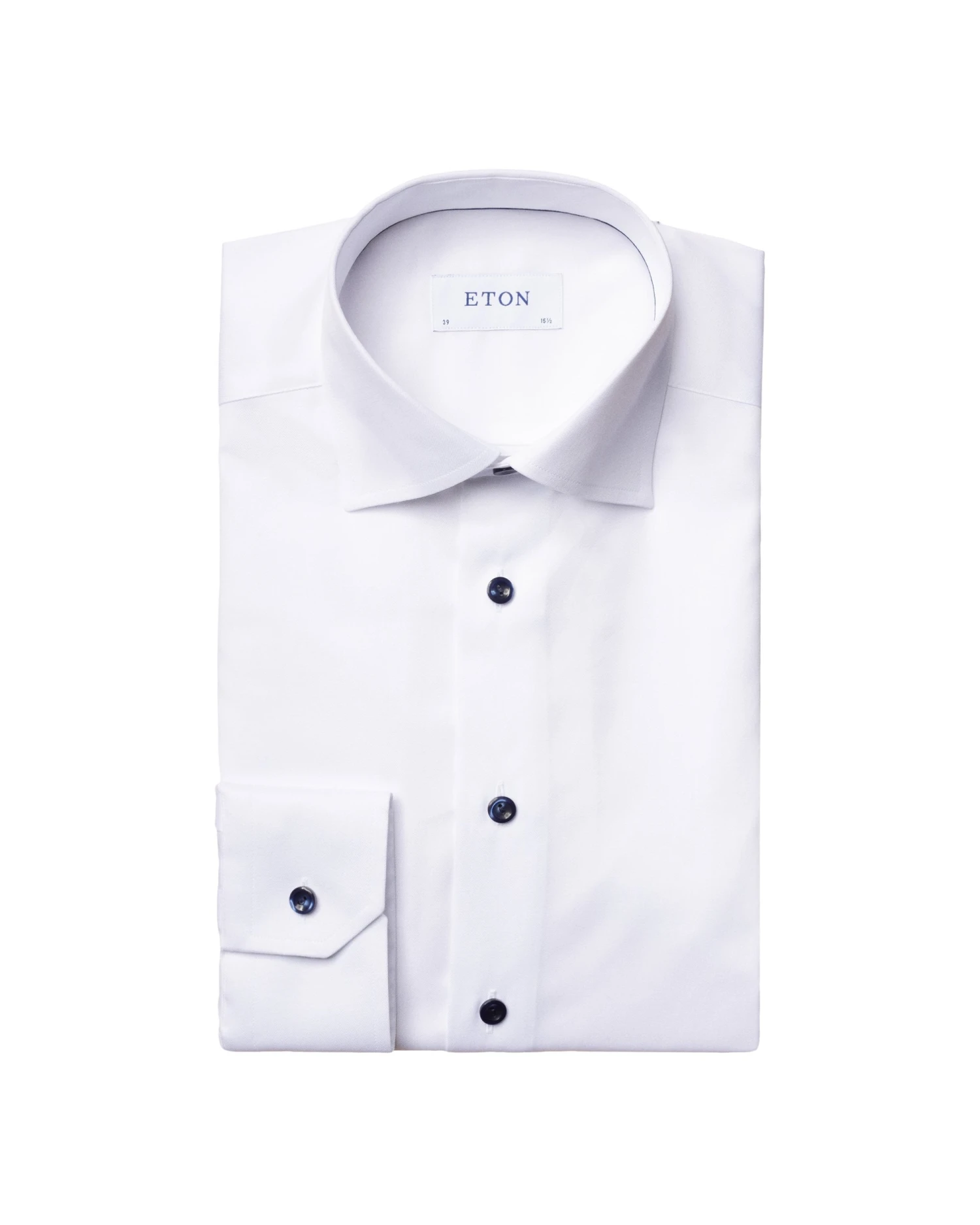 Eton Shirts Mens White Contrast Buttons Signature Twill Shirt 6 Eton Shirts Mens White Contrast Buttons Signature Twill Shirt - Image 4