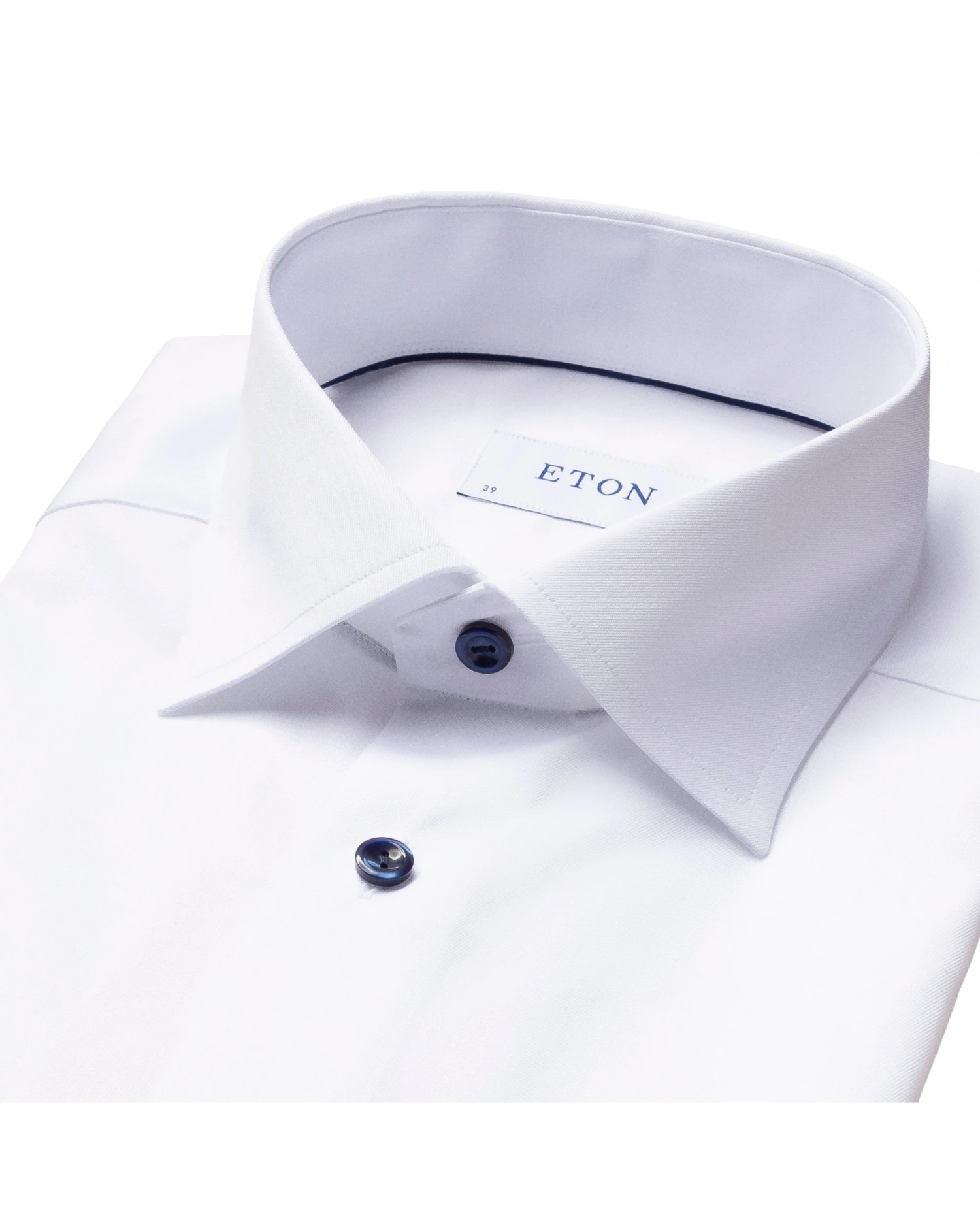 Eton Shirts Mens White Contrast Buttons Signature Twill Shirt 9 Eton Shirts Mens White Contrast Buttons Signature Twill Shirt - Image 7
