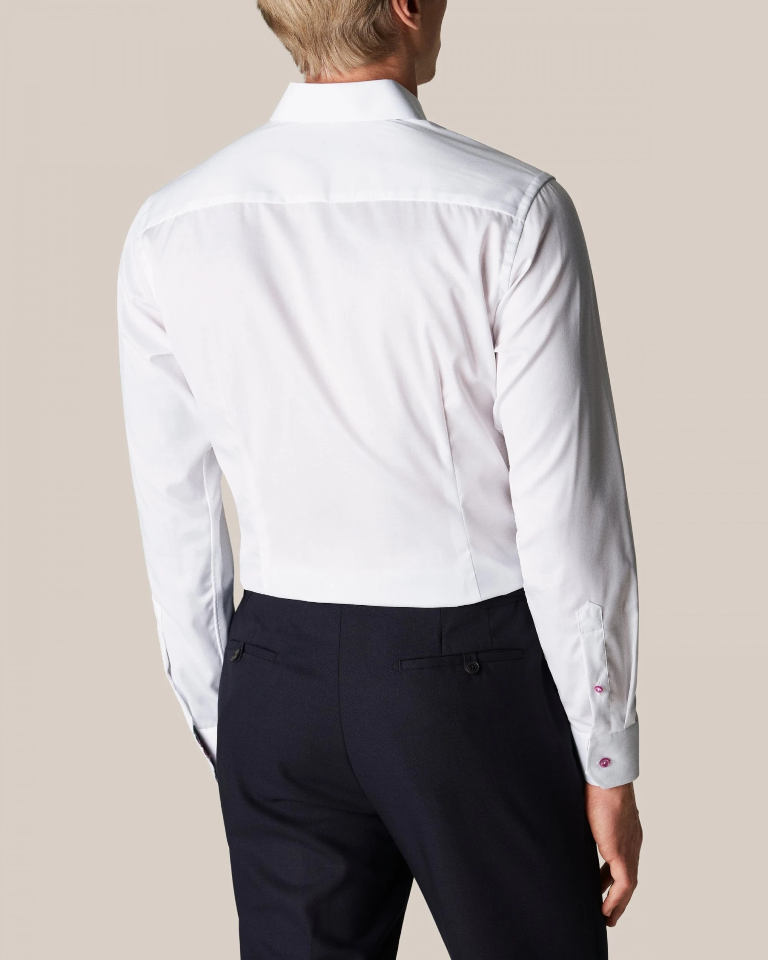 Eton Shirts Mens White Slim Fit Flower Pattern Trim Shirt 5 Eton Shirts Mens White Slim Fit Flower Pattern Trim Shirt - Image 3