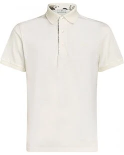 Best Seller 5 Etro Mens Contrast Print Collar Polo Shirt White