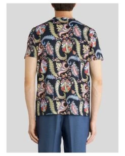 Etro Mens Floral Paisley T Shirt, Navy Blue Tee -Boszz Clothing Shop etro mens floral paisley t shirt navy blue tee p43002 264135 image