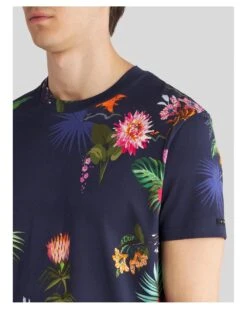 Etro Mens Floral Print T Shirt, Navy Blue Tee -Boszz Clothing Shop etro mens floral print t shirt navy blue tee p43000 264091 image