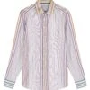 Etro Mens Three Fabric Multicoloured Striped Cotton Shirt