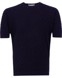 Filippo De Laurentiis Mens Square T Shirt Navy