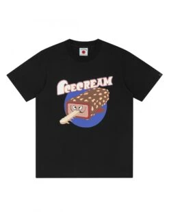 Icecream Mens Crunchy Shark T Shirt, Black Tee