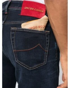 Jacob Cohen Mens Bard Slim Fit Jeans, Dark Blue Wash Denim -Boszz Clothing Shop jacob cohen mens bard slim fit jeans dark blue wash denim p41994 254538 image