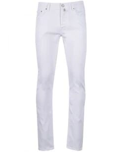 Jacob Cohen Mens Bard Slim Jean Classic White