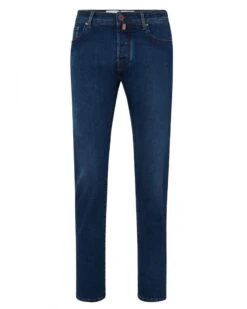 Jacob Cohen Mens Burgundy Patch Bard Jeans Mid Wash