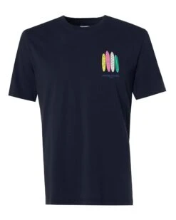 Jacob Cohen Mens Surfboards Resort T Shirt, Navy Tee