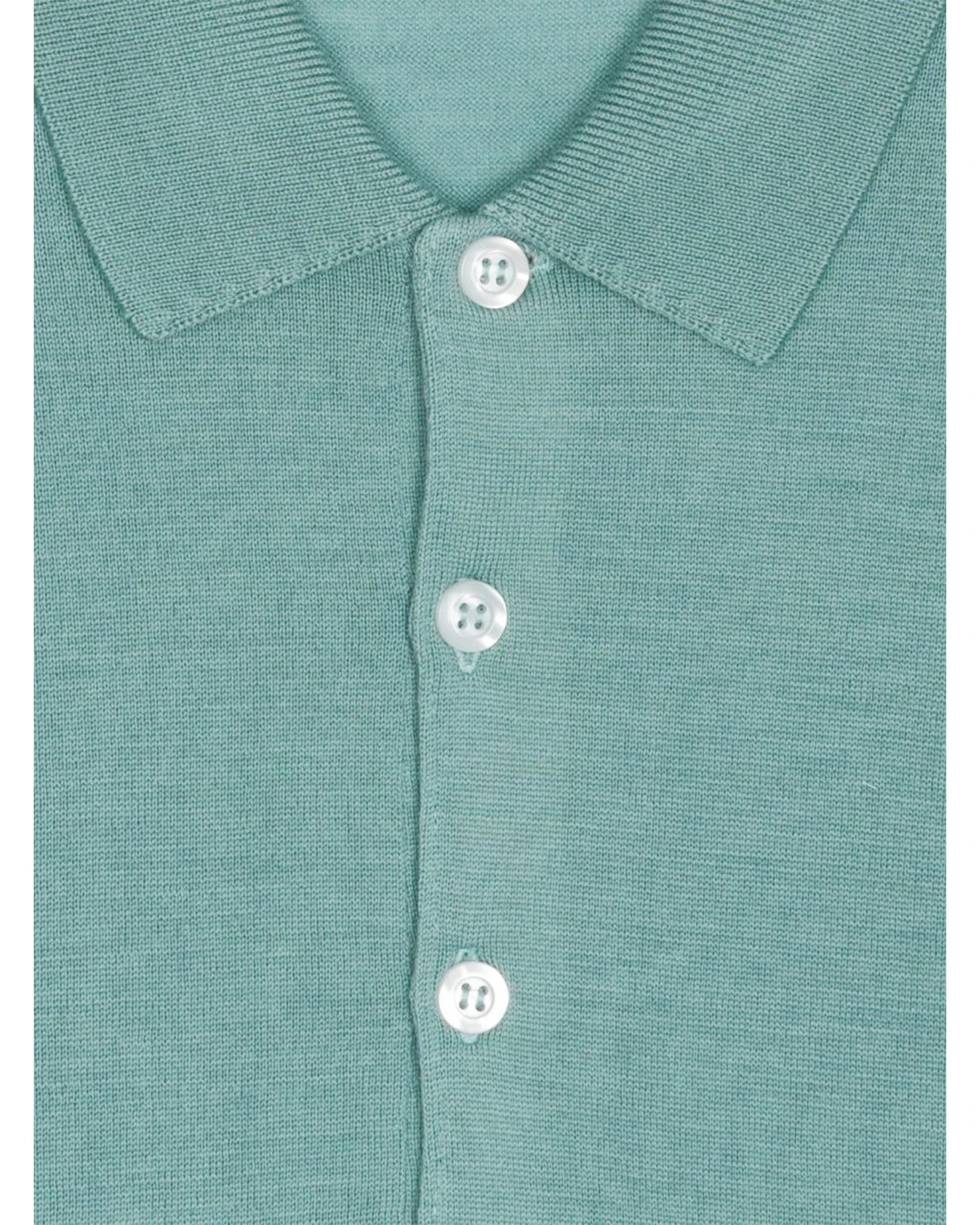 John Smedley Mens Belper Sea Mist Extra Fine Merino Wool Polo Shirt 4 John Smedley Mens Belper Sea Mist Extra Fine Merino Wool Polo Shirt - Image 2
