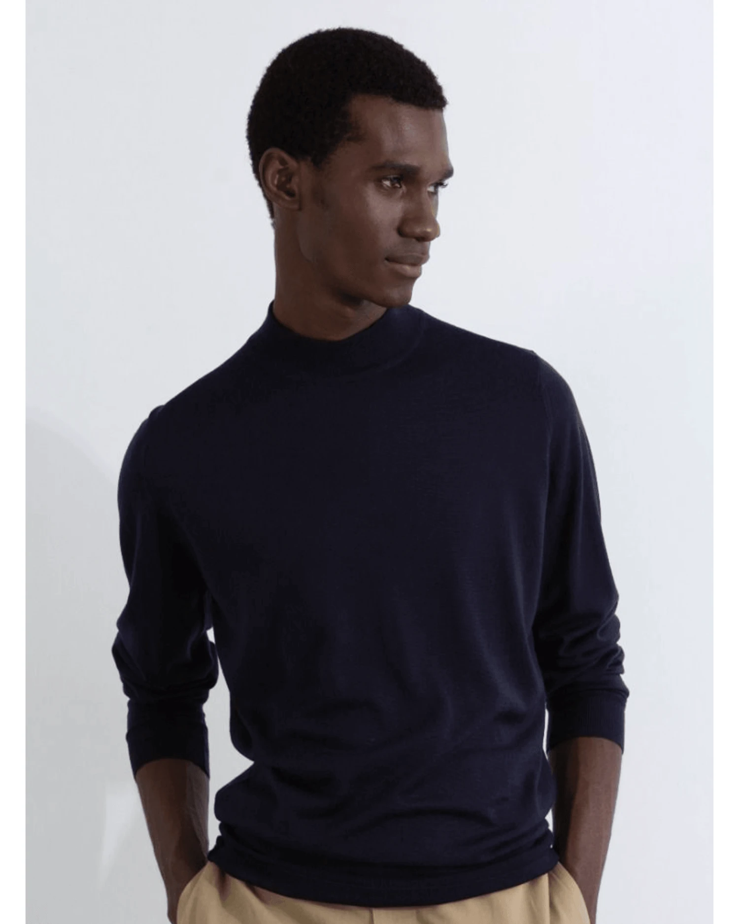 John Smedley Mens Harcourt Jumper Midnight 4 John Smedley Mens Harcourt Jumper Midnight - Image 2