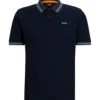 Mens Glitch Knit Polo Shirt Navy -Boszz Clothing Shop mens glitch knit polo shirt navy p43838 278956 zoom