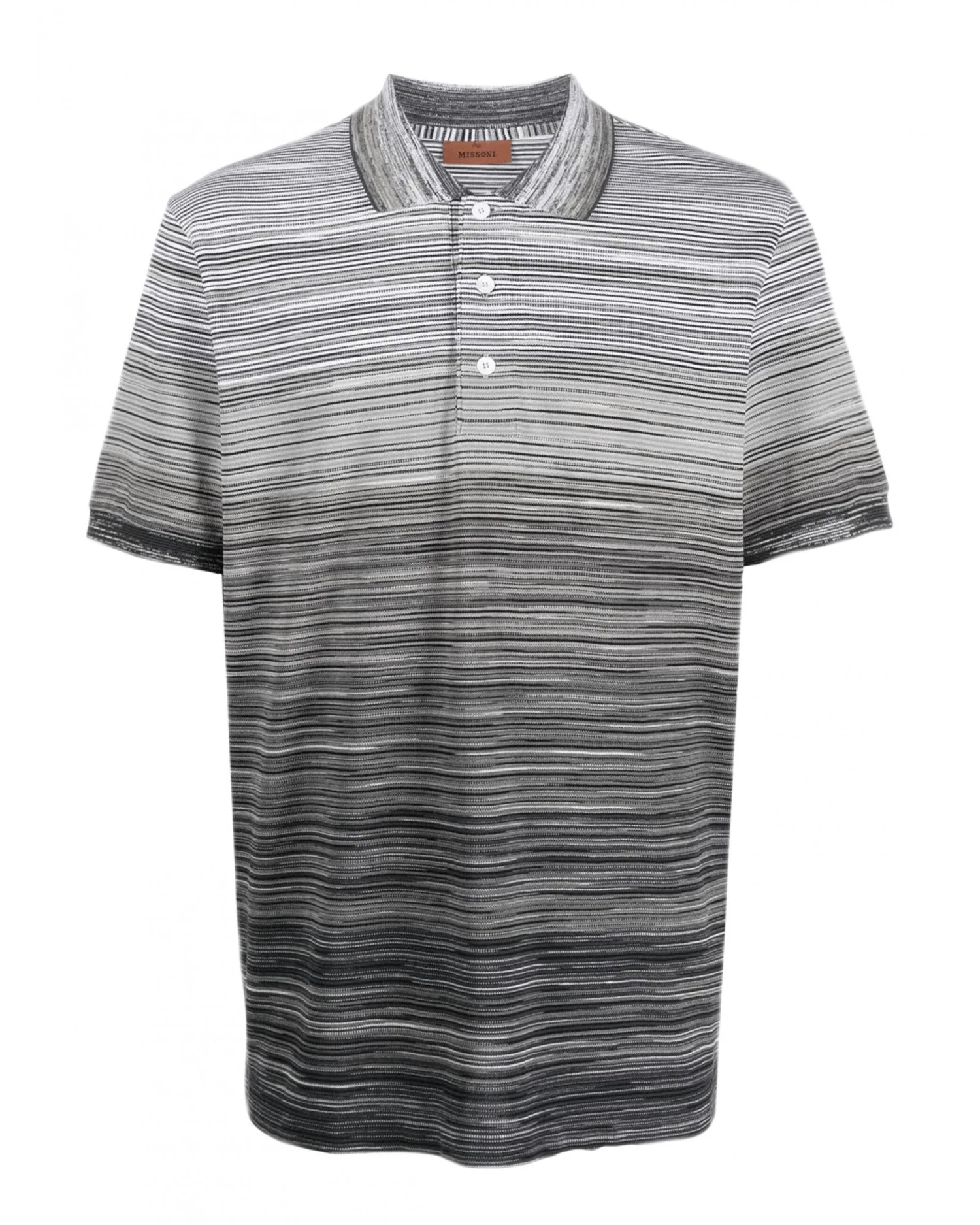 Missoni Mens All Space Dye Polo Shirt Multi Grey 3 Missoni Mens All Space Dye Polo Shirt Multi Grey